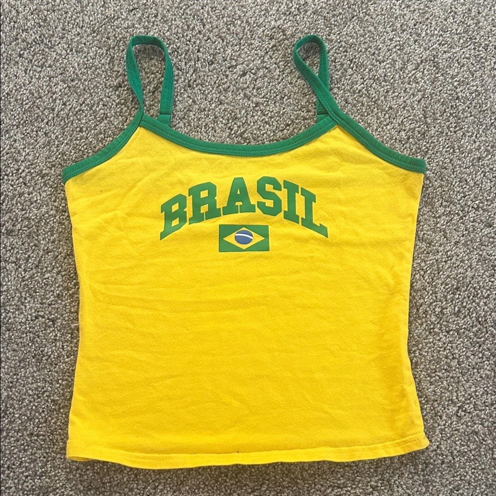 Edikted Yellow and Green Brasil Camisole